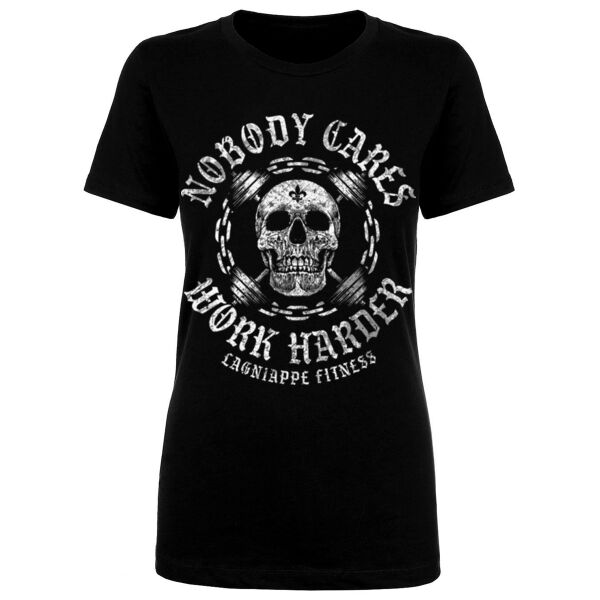 NOBODY CARES WORK HARDER - WOMEN'S FITTED T-SHIRT - $V9H3KT$ Thumbnail